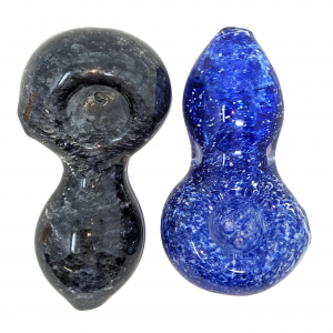 3" Mix Frit Art Fat Body Hand Pipe "Assorted Color" (Pack of 2) - [DJ532]