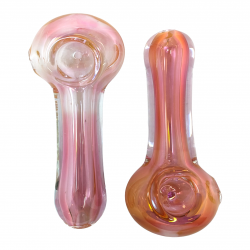 4" Gold Fumed Spoon Hand Pipe - (Pack of 2) [DJ541]