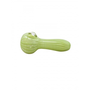 4" Slyme Colors Net Art Assorted Colors Spoon Hand Pipe [DJ543]