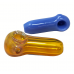 3.5" Gold Fumed Mix Color Spoon Hand Pipe - (Pack of 2) [DJ545]