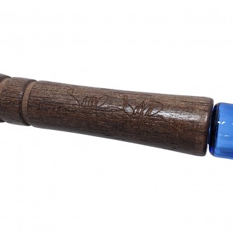 Dogg Lbs - 5" Everyday Wood Handle Glass Sherlock Hand Pipe
