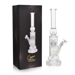Crystal Series by HPG - 16" Ball Ice Catcher Double Matrix Perc Beaker Water Pipe - [ES22182-BX]