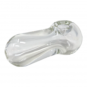 4" 9mm Thick Tube Clear Spoon Hand Pipe [FTHAN0214]