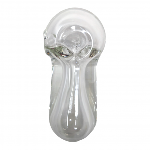 4" 9mm Thick Tube Clear Spoon Hand Pipe [FTHAN0214]