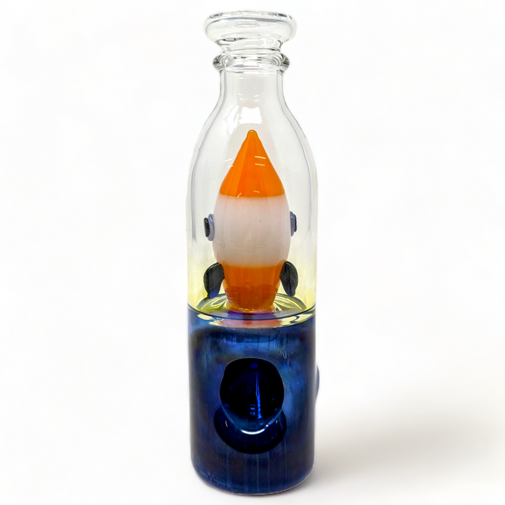 6.5" 2 In 1 "Bottle Rocket Blitz" Hand Pipe/Waterpipe - [GB955]