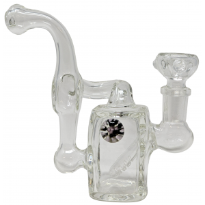 Micro Square Recycler Bubbler Hand Pipe - [D1517]