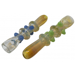 4" Gold Fume Ombre Multi Marble & Rim Chillum Hand Pipe - (Pack of 2) [GWRKP120]