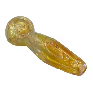 5" Double Tube Imported Rod Gold Fumed Hand Pipe