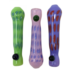 3'' Slyme Faded Dual Color Polka Dot Chillum Hand Pipe - (Pack of 3) [GWRKP3]
