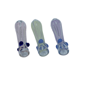 3" Slyme Braided Line Multi Marble Chillum Hand Pipe - (Pack Of 3) [GWRKP59]