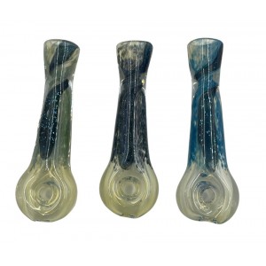 3" US-Made Frit & Galaxy Twist Donut Mouth Chillum Hand Pipe - (Pack of 2) [GWRKP86]