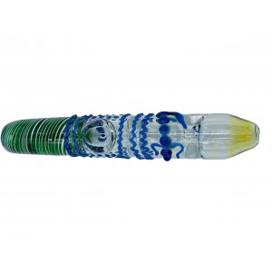 5" Color Tube Joint Swirl Work/Silver Fumed Art Work Steam Roller (Pack of 1) [HGSR052B]