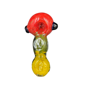 4.5" Rasta Frit Art Square Body Spoon Hand Pipe [HGRS342-A] 