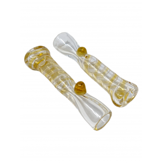 3'' Bohemian Straight Chillum Hand Pipe Assorted Colors (Pack of 2) [JG104]