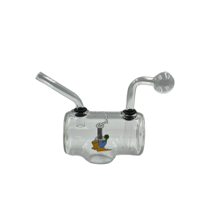 6" Decal Art Stem Mouth Bubbler  Hand Pipes [JO14]