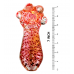 7" Gold Fumed Dot Art Jumbo Heavy Hand Pipe - [KP22]