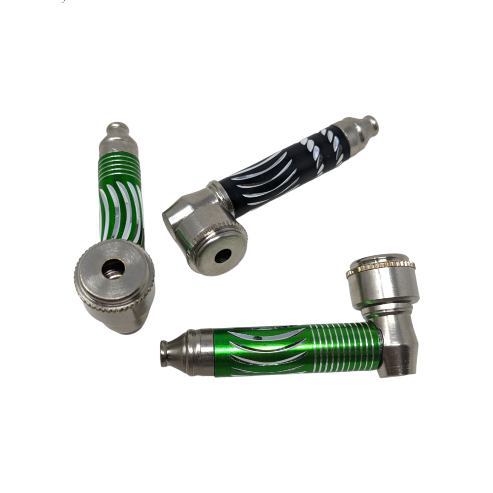 Diamond cut metal pipe with cap 10ct [MP3]