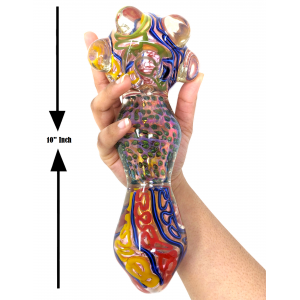 10" Assorted Style 1200 Gram Thick Hand Pipe - [NAP01]