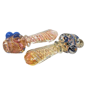 5" Swirl Fumed Art / Head Art Single Rim Hand Pipe - (Pack of 2) [RKB46]