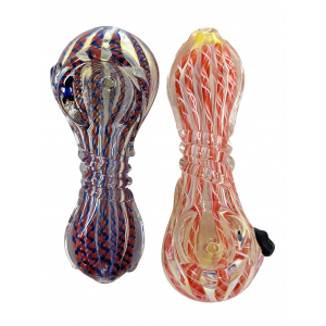 3" Twisted Rod R4 Art Hand Pipe (Pack Of 2) - [PT-596]