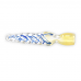 3" Assorted Design Gold Fumed Chillum Hand Pipe - 2pk