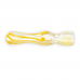 3" Assorted Design Gold Fumed Chillum Hand Pipe - 2pk