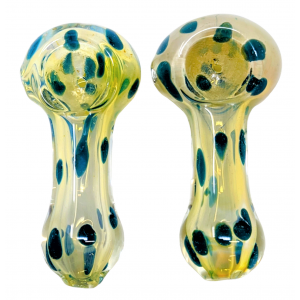 2.5" Silver Fumed Dot Art Hand Pipes (Pack of 2) - [RKD04]
