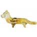 6.5" Gold Fumed Dog Animal Hand Pipe - [RKGS46]
