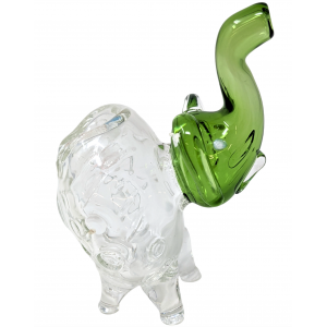 4" Assorted Color Die Art Elephant Hand Pipe - [RKGS47]