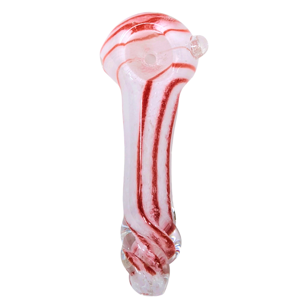 3.5" Frit Swirl Line Twisted Mouth Spoon Hand Pipe - (Pack of 2) [RKGS50]