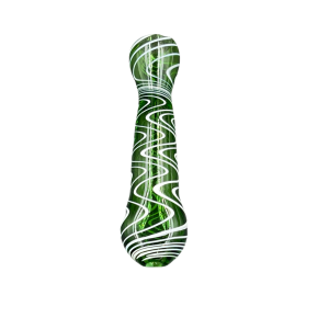 3" Green Tube Out side Rod Art Chillum Hand pipes (Pack of 2) [RKP187]
