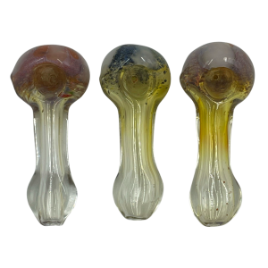 4.5" Fume & Frit Art Head Spoon Hand Pipe (Pack of 3) [RPHAN0129] 