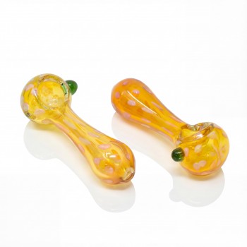 4" Gold Fumed Artistic Spoon Pipe – 2ct Pack
