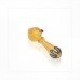 5 inch gold fumed single rim glass hand pipe 2ct pack