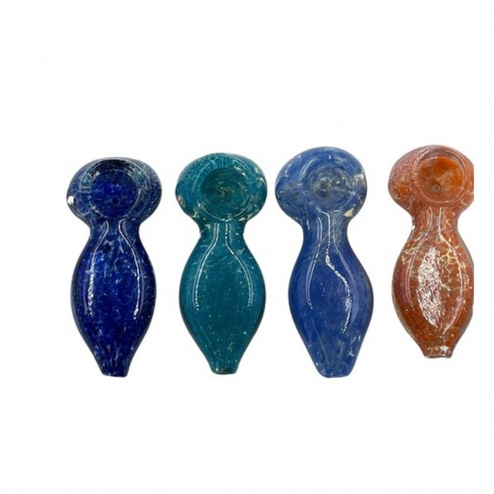 3.5" Frit Art Flat Body Work Hand Pipe (Pack of 2) [SDK375]