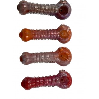 4" Frit Art R4 Spiral Art Body Hand Pipe (Pack of 2) [SDK380]