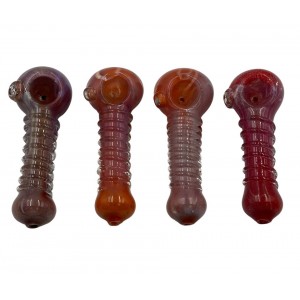 4" Frit Art R4 Spiral Art Body Hand Pipe (Pack of 2) [SDK380]