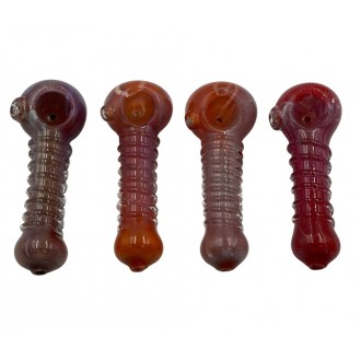 4" Frit Art R4 Spiral Art Body Hand Pipe (Pack of 2) [SDK380]