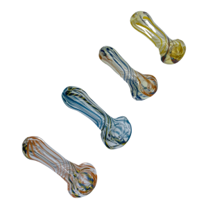 3" Silver Fumed Twisted Rod Art Hand Pipe (Pack of 2) [SDK439] 