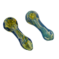 4" Silver Fumed  Heavy Hand Pipe (Pack of 2) [SDK450]