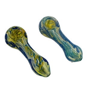4" Silver Fumed  Heavy Hand Pipe (Pack of 2) [SDK450]