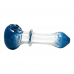 4" Assorted Frit Ends Clear Body Hand Pipe (Pack Of 2) [SDK590]