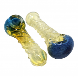 4" Assorted Diamond Dual Color Hand Pipe (Pack of 2) [SDK599]