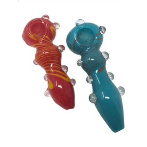 4" Solid Stones Hand Pipe Mix Colors (Pack Of 2) [SDK603]