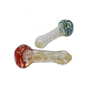 3.25" Full Twisting Mix Colour Hand pipe - (Pack Of 2) [SDK608]