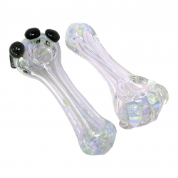 4" Slyme Line on Clear Body with Marble Head Hand Pipe (Pack of 2) [SDK617]
