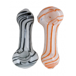 3.25" Stripes Art Hand Pipe (Pack of 2) - [SDK643]