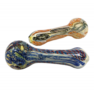 4.5" Twisted Design Fumed Hand Pipe (Pack of 2) - [SDK647]