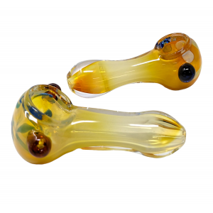 3" Gold Fumed Honeycomb Art Hand Pipe (Pack of 2) - [SDK649]