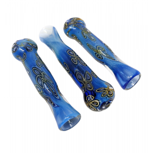3.5" Yellow Flowers In The Sea Chillum Hand Pipe - (Pack of 3) [SG1480]